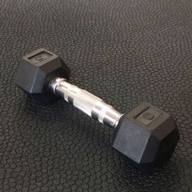 VALIANTfit Rubber Hex Dumbbells 5lbs