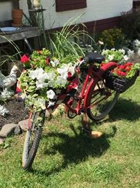 Old Bike from 1960s with flower baskets