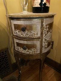 Italian Florentine Round Nightstand