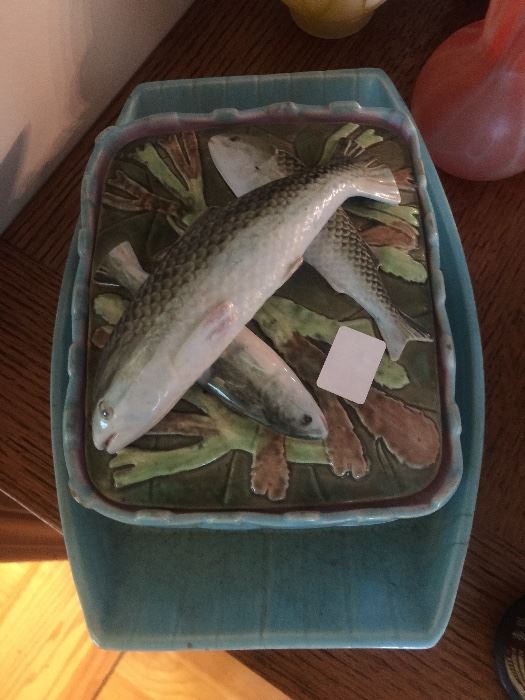 Maybe George Jones? Majolica Sardine Box