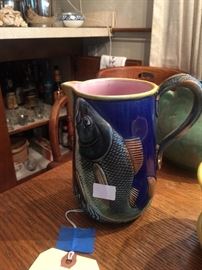 Majolica Fish Pitcher