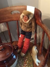 Vintage Eskimo with seal 