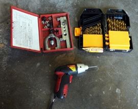 Warrior Titanium Nitride 29 Piece High Speed Drill Bit Set, Flaring Tool Kit And Great Neck Rechargeable Screwdriver