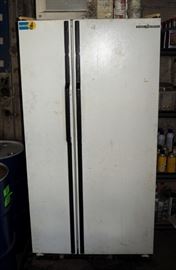 Side-By-Side Refrigerator And GE Microwave
