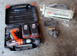 Black & Decker 18V Cordless Drill Including Batteries & Charging Unit And Ingersoll Rand Air Dryer