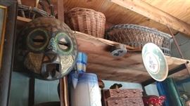 Masks, baskets
