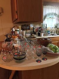 Glassware in the kitchen