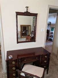 Vanity with mirror