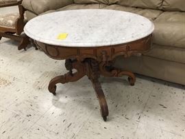 Antique marble top table