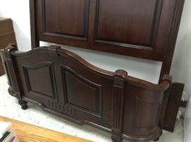 Headboard, close up of footboard, rails