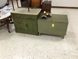 Vintage chest - opens from top; dresser with mirror