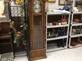 Grandfather clock and wine cabinet