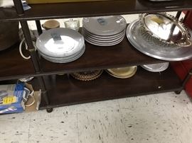 Dishes, silver plate items