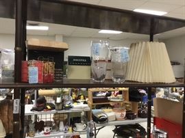 Shelf units throughout are full!
