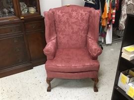 Orchid wing back chair - great condition