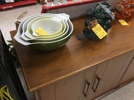 Another view of buffet and more Pyrex.