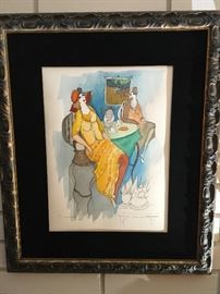Itzchak Tarkay original watercolor