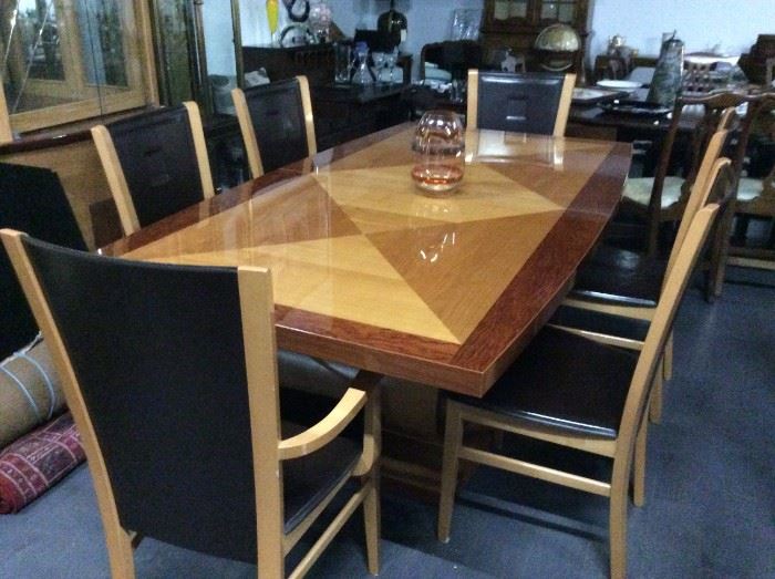 Italian dining at its finest table with 8 chairs. 