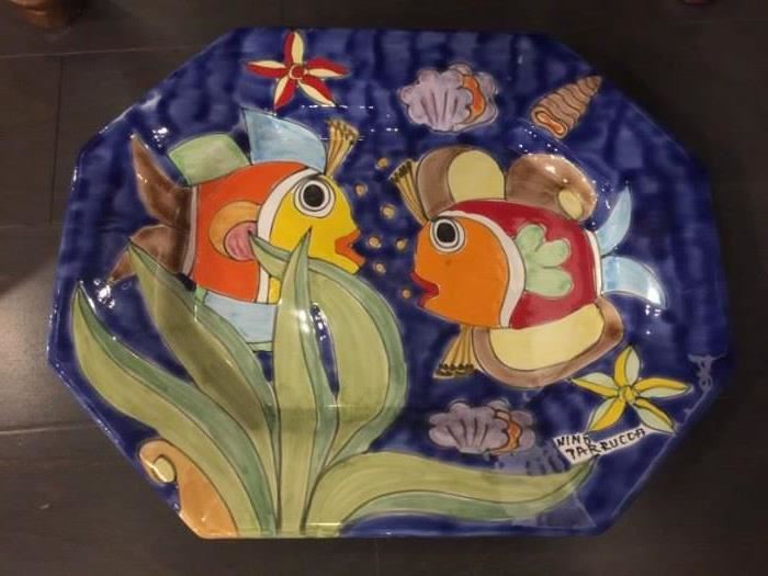Platter signed by Mino Parrucca 