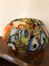 Sasaki Crystal Handpainted bowl