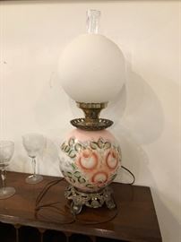 Globe Lamp Hand Painted