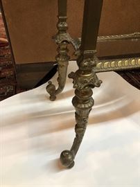 Victorian Side table, stand, in detailed brass with curved feet, this piece will be noticed in any room of the house