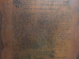 Old American Wardrobe/Armoire with Amazing Native American Memorabilia Adhered to Inside of Doors