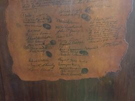 Old American Wardrobe/Armoire with Amazing Native American Memorabilia Adhered to Inside of Doors