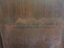 Old American Wardrobe/Armoire with Amazing Native American Memorabilia Adhered to Inside of Doors