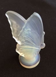 Sabino Art Glass Paris France Signed Opalescent Butterfly Open Wings