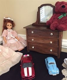 Doll, Salesman Dresser Sampler, Collectible Cars, Bear