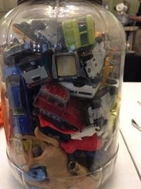Assorted Hot Wheel Cars in Large Ball Jar Lamp