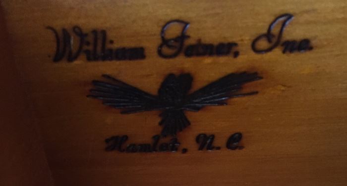 Antique Signed William Fetner Bench/Table