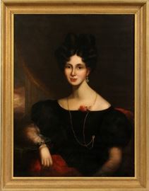 C.R. PARKER OIL ON CANVAS LAID ON BOARD, H 37", W 28 1/2" PORTRAIT OF MRS. JOHN ANDREWS
Lot # 2012