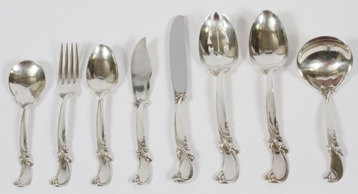 WALLACE WALTZ OF SPRING (1952), STERLING SILVER FLATWARE, 55 PIECES
Lot # 1094  