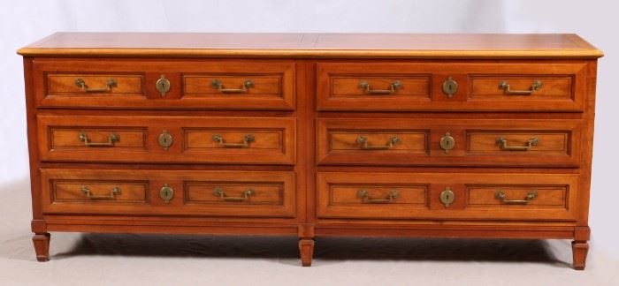 CHINESE INSPIRED WOOD DOUBLE DRESSER, H 32", L 82", D 19"
Lot # 1207 