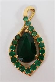 14KT YELLOW GOLD AND 3.84 CT EMERALD PENDANT.
Lot # 0063 
