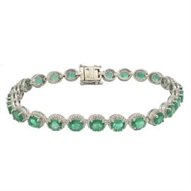 Emerald & Diamond Bracelet