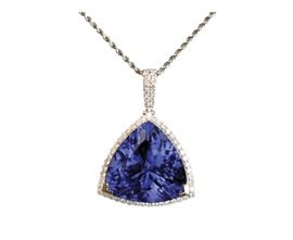 Tanzanite & Diamond Pendant