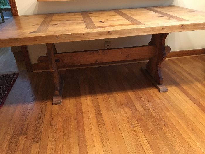 SOLID WOOD DINING TABLE.