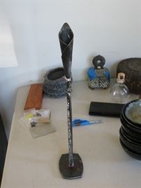 HAND FORGED CANDLE STICK BY JEFF FETTY.