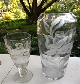 Pair of Franz Grosz Art Glass Vases circa 1951-1954 