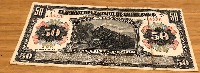 FiftyPeso Bill from El Banco Del Estado De Chihuahua