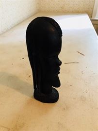 Vintage African Ebony wood bust