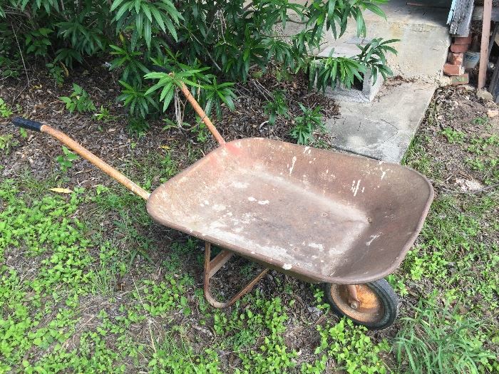 vintage wheelbarrow