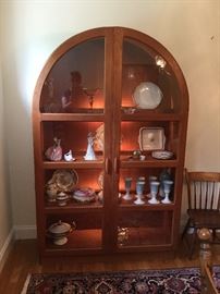 Solid wood vitrine cabinet. Great piece!