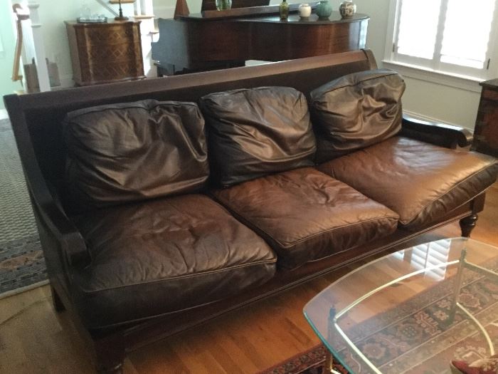 Comfy leather sofa 