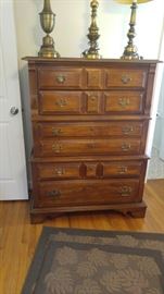 Solid wood chest of drawers lamps