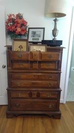 All wood solid chest of drawers