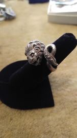 Antique sterling Lion Ring Greece